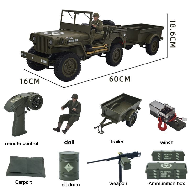Rc Hobby Grade Truck - JJRC C8815 Voiture RC 1941 JEEP