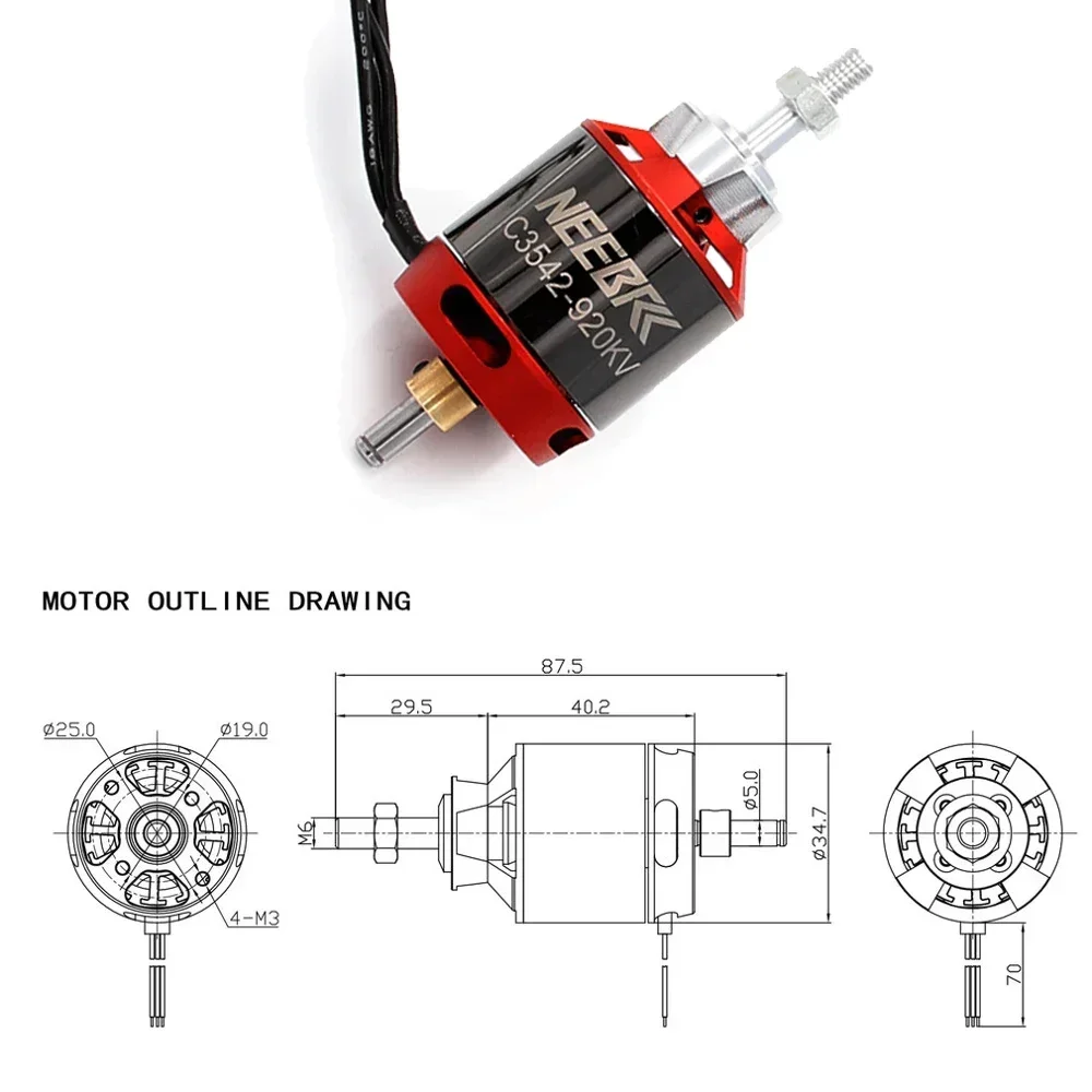 1/2/4 pièces 3542 920KV 1400KV - Rc Plane Hobby Zone avis et prix